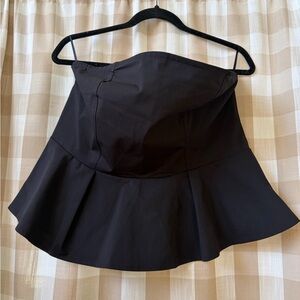 H&M Black Strapless Peplum Camisole